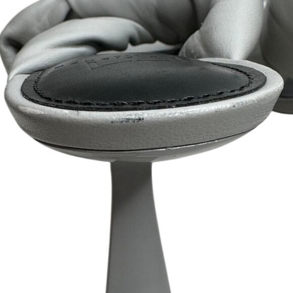 NEW Marc Fisher Dellian Gray Mule Knot Square Toe Slip On Leather Heel, Size 7.5 - Picture 5 of 9